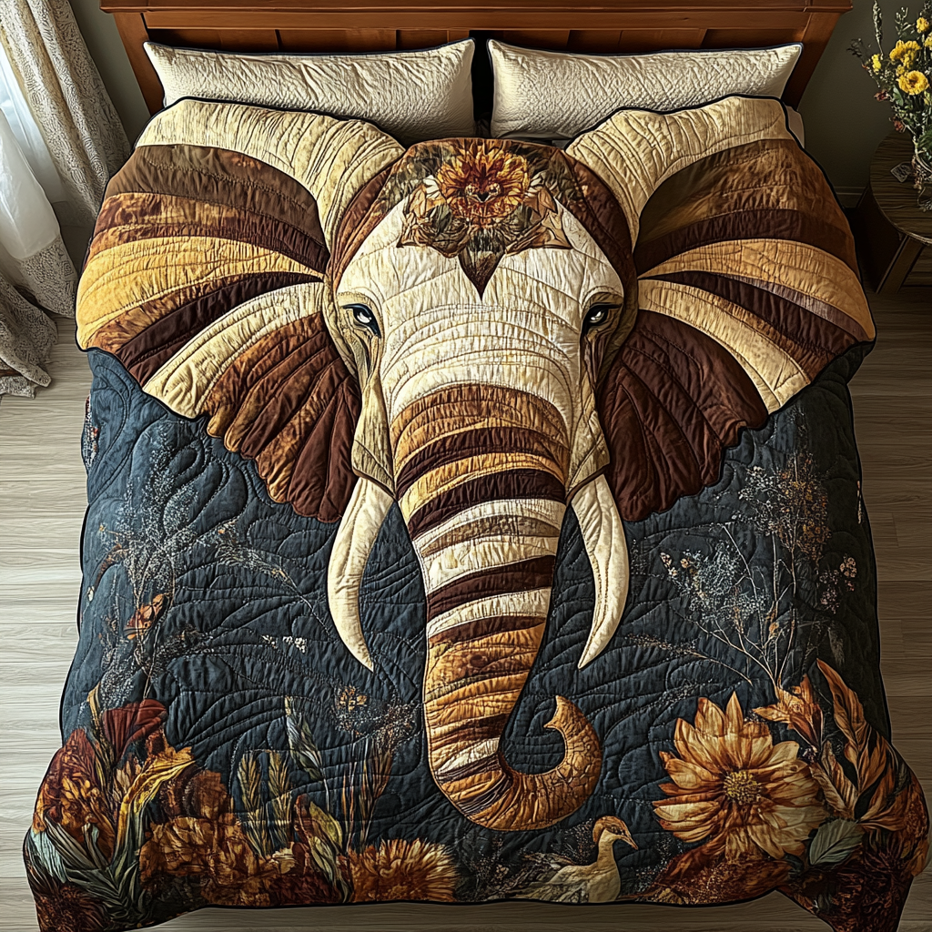 Elephant TAI181024085 Quilt Bedding Set