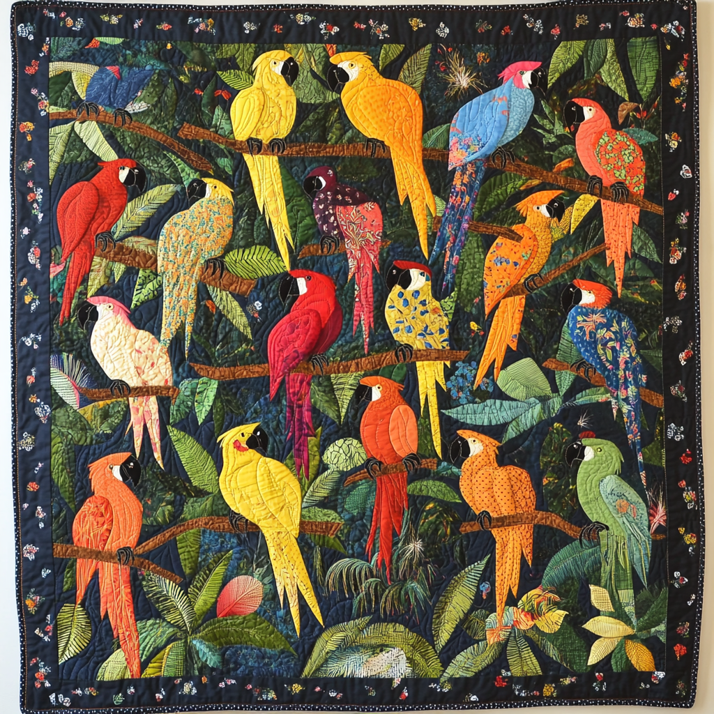 Parrot DAI040225099 Quilt Blanket