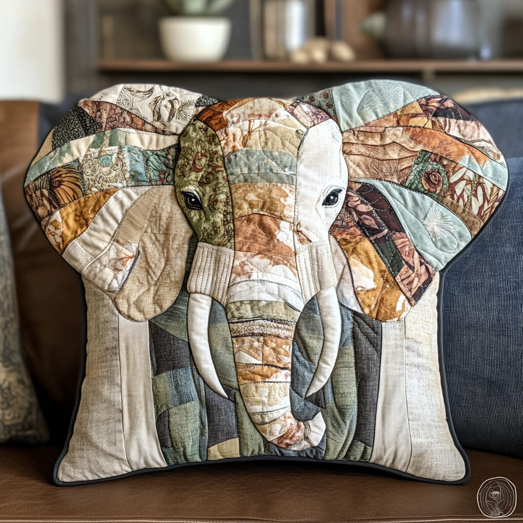 Elephant TAI181024404 Quilted Pillow Case