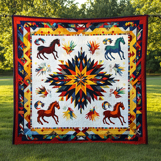 Native Horse TAI041024473 Quilt Blanket