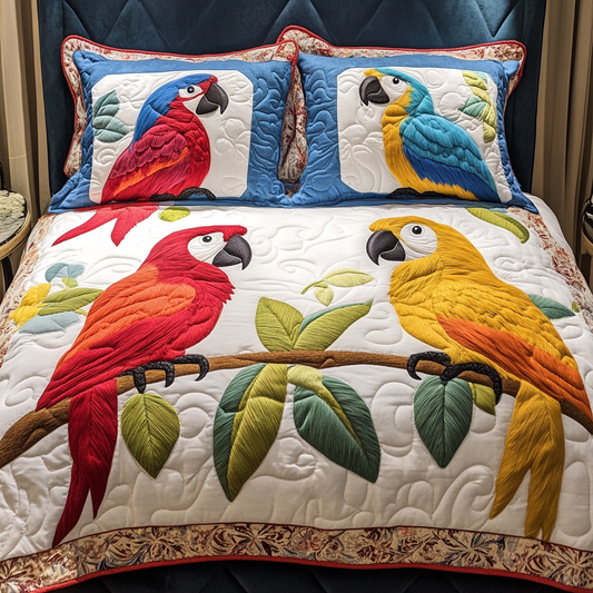 Parrot DAI281124126 Quilt Bedding Set