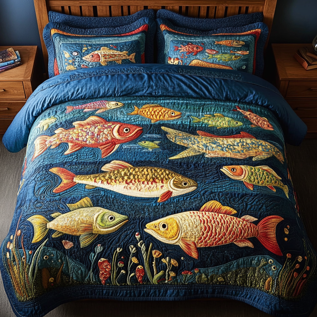 Trout Fish DAI150125195 Quilt Bedding Set