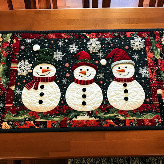 Christmas Snowman TAI040924402 Quilted Table Runner