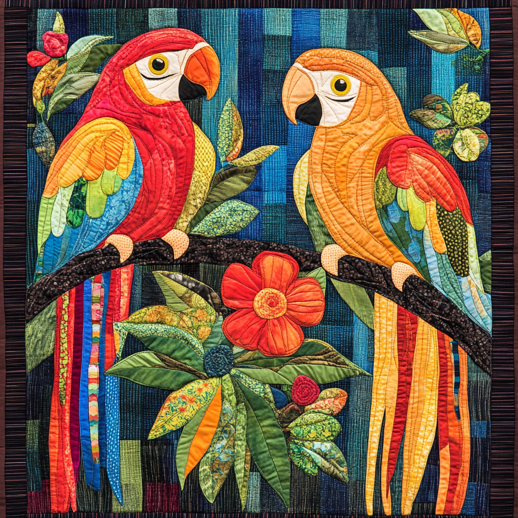 Patchwork Parrot Parrot DAI221024273 Quilt Blanket – Alpha Quilt