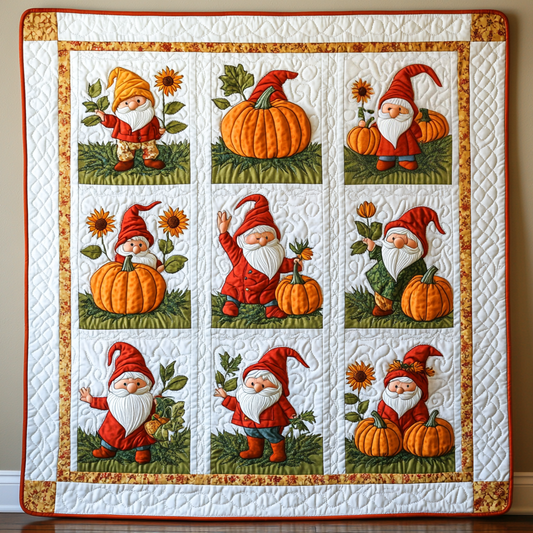 Harvest Gnome DAI221024143 Quilt Blanket