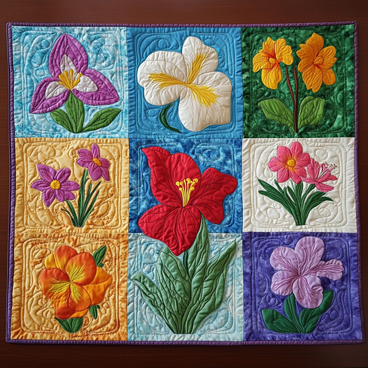 Spring Flowers DAI040225520 Quilted Placemats