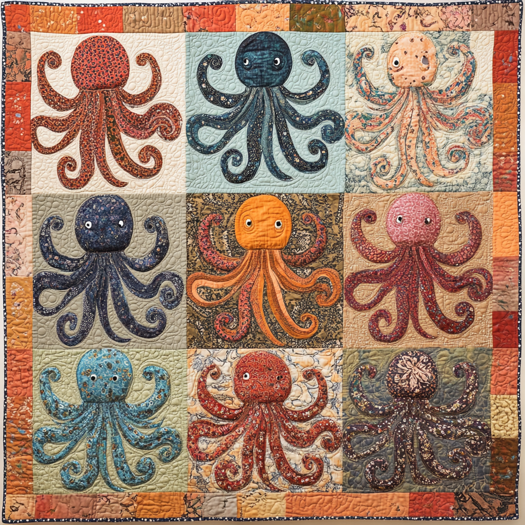 Octopus DAI040924223 Quilt Blanket