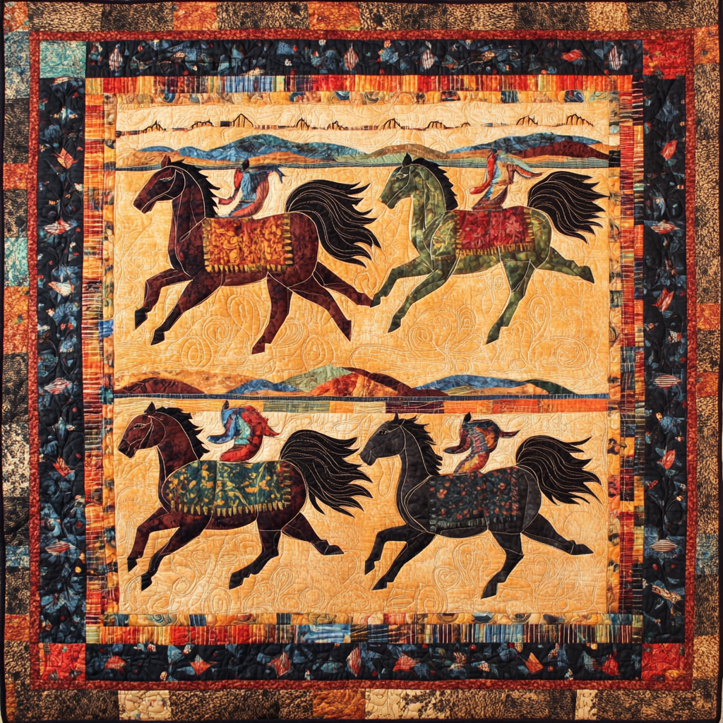 Native Horse DAI080824024 Quilt Blanket