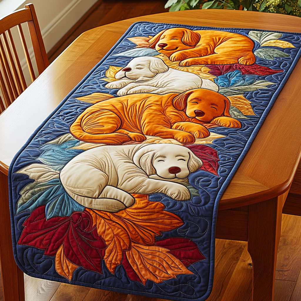 Sleeping Dog DAI090125307 Quilted Table Runner