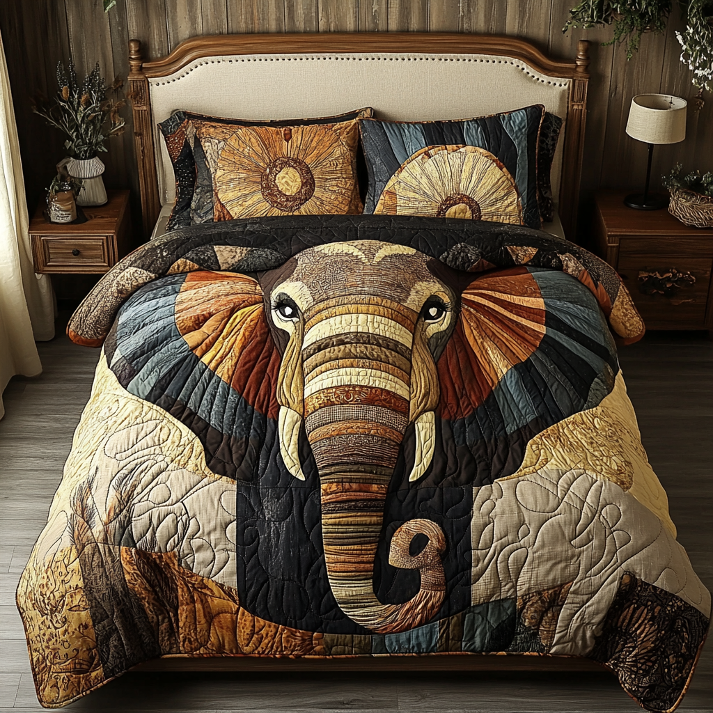 Elephant TAI181024198 Quilt Bedding Set