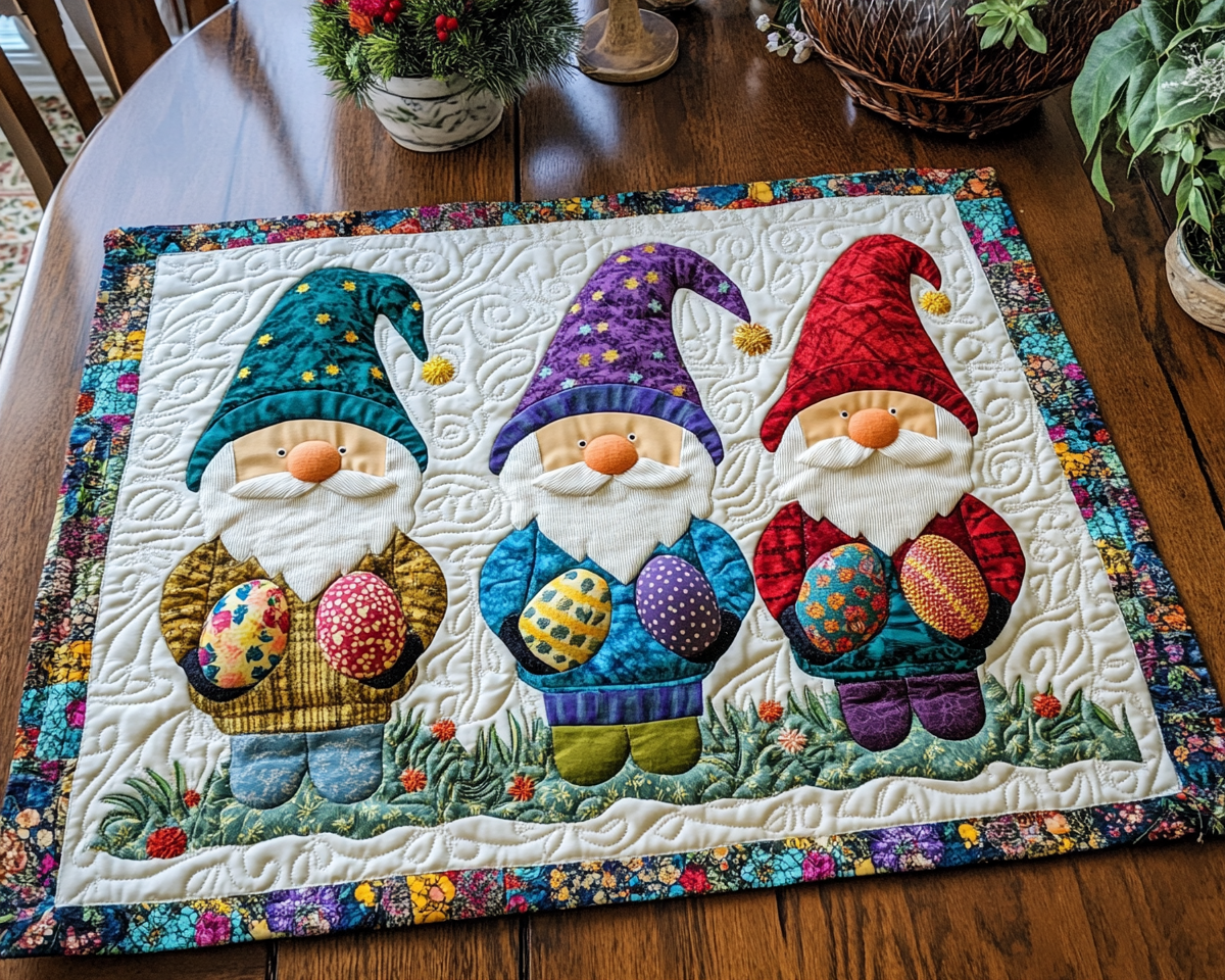 Easter Gnome DAI090125274 Quilted Placemats