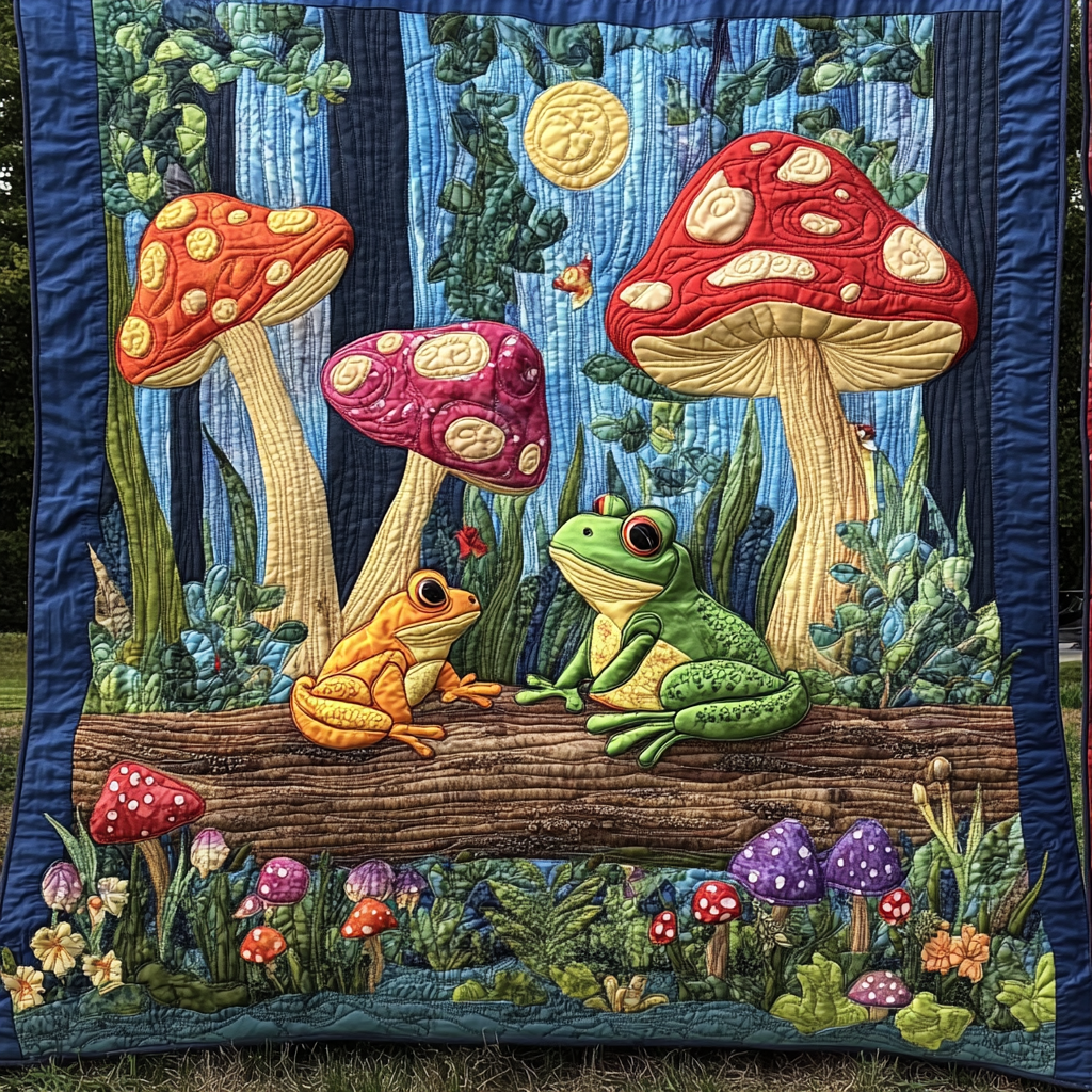 Frog Garden DAI200125221 Quilt Blanket