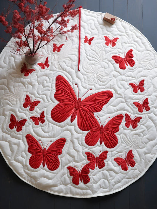 Butterfly TAI221223006 Quilted Round Mat