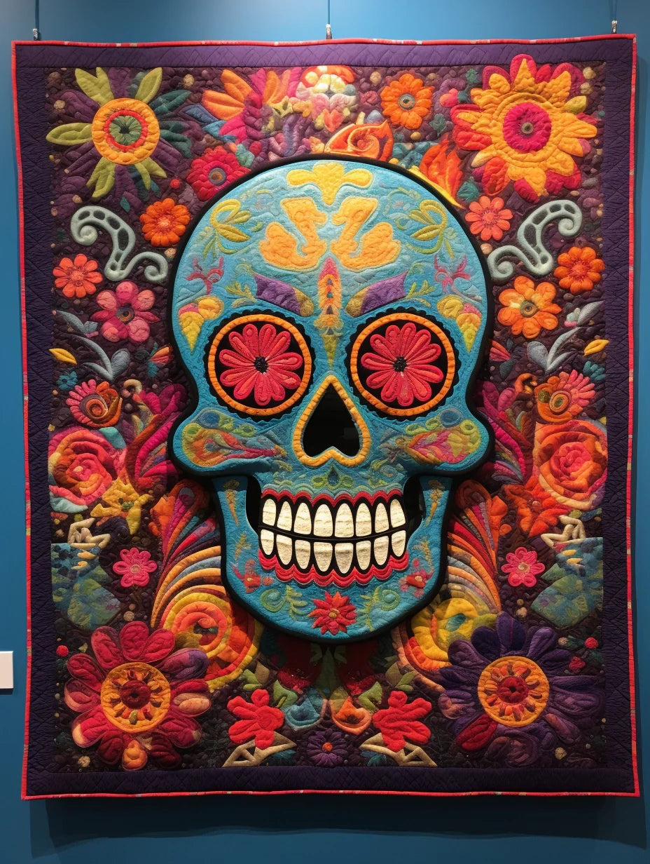 Sugar Skull TAI260224026 Quilt Blanket