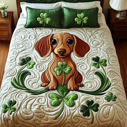 St Patrick'S Day Dachshund DAI040225280 Quilt Bedding Set