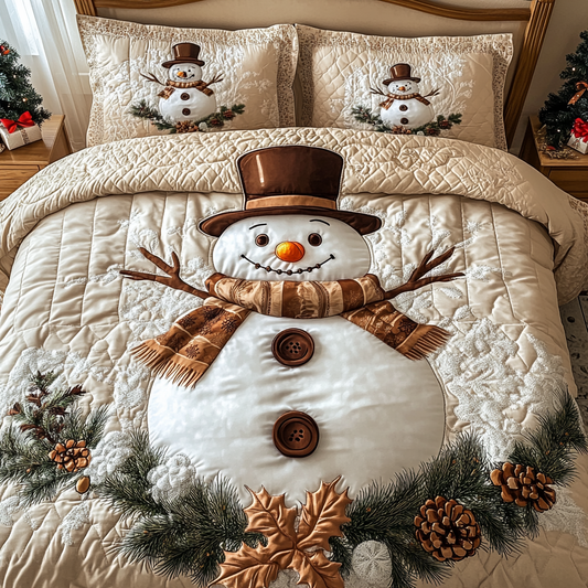 Christmas Snowman TAI201124233 Quilt Bedding Set