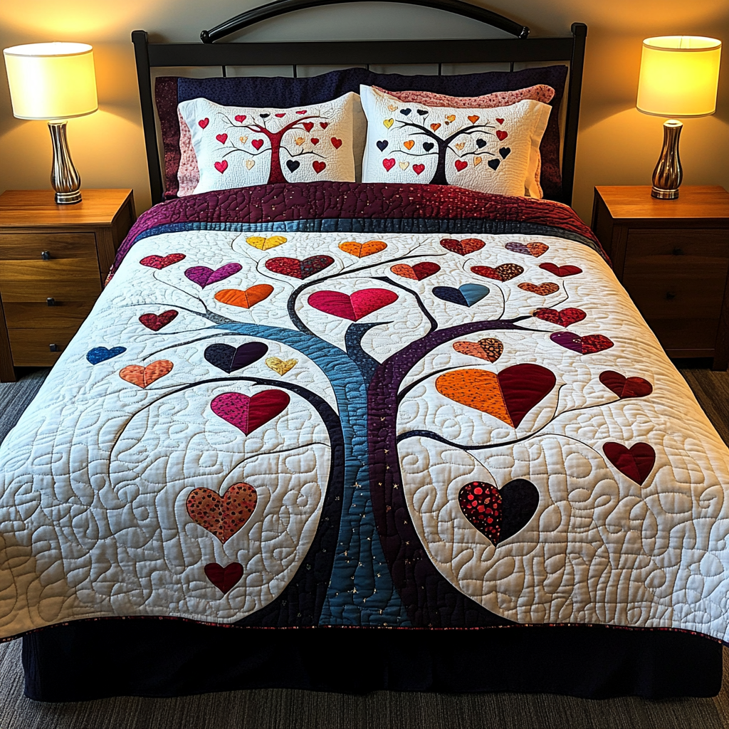 Tree Of Hearts DAI101224037 Quilt Bedding Set