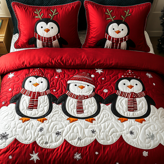 Christmas Penguin TAI201124111 Quilt Bedding Set