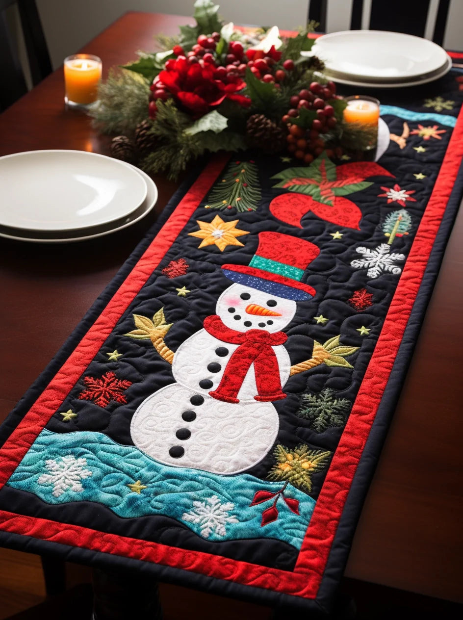 Snowman TAI15112334 Quilted Table Runner