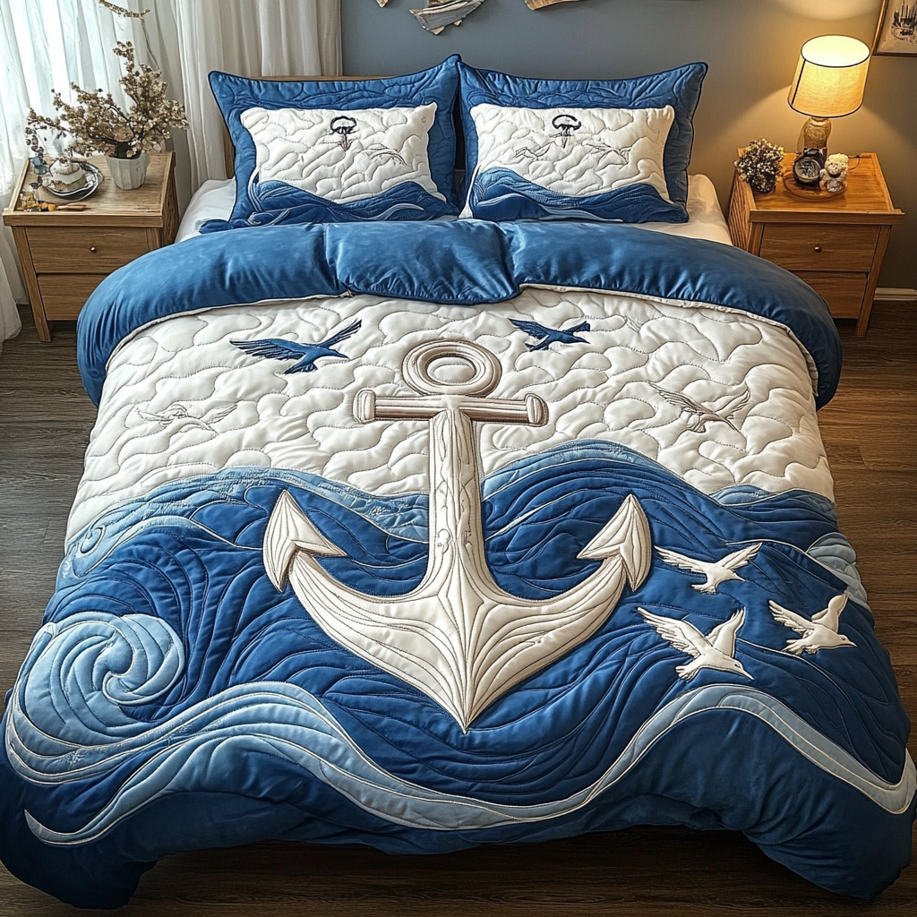 Nautical Anchor DAI200125021 Quilt Bedding Set