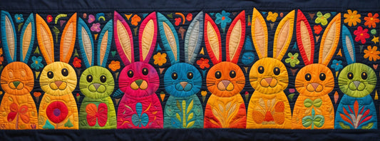 Rabbit TAI020324016 Quilted Table Runner