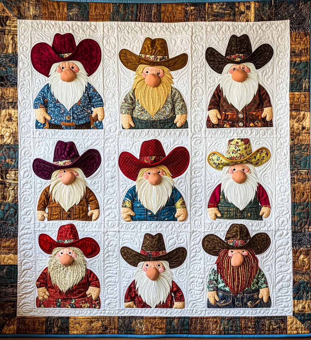 Cowboy Gnome DAI241224378 Quilt Blanket