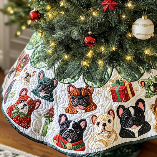 French Bulldog TAI041024174 Quilted Tree Skirt