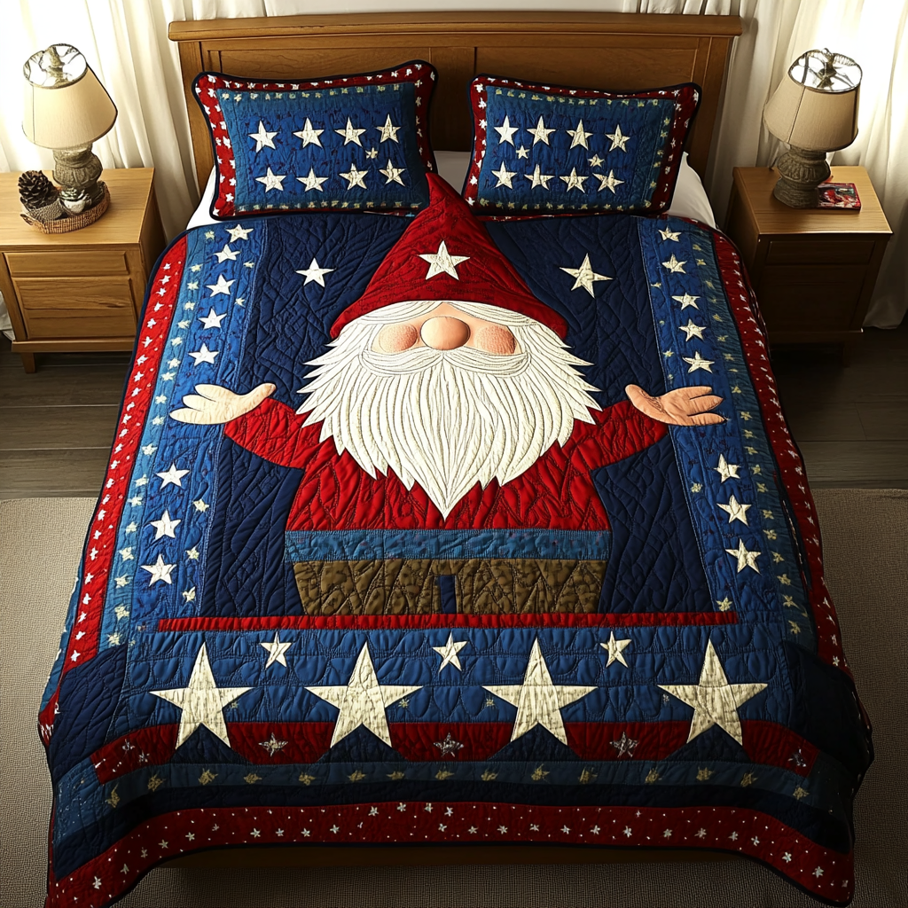 Patriotic Gnome DAI280824321 Quilt Bedding Set