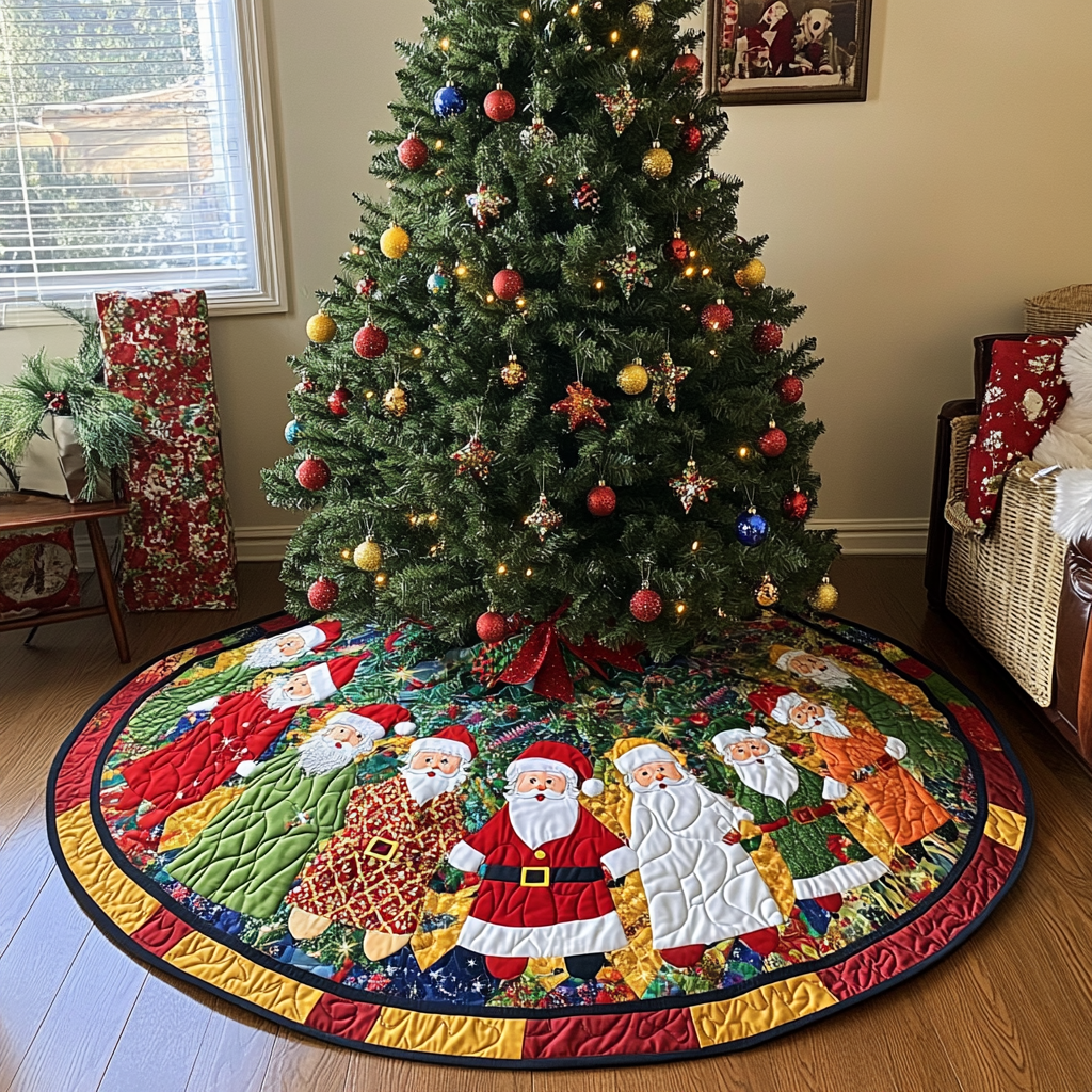 Christmas Santa DAI090924048 Quilted Tree Skirt