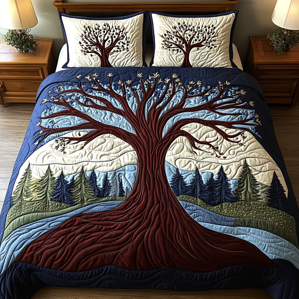 Tree Of Life TAI101224329 Quilt Bedding Set