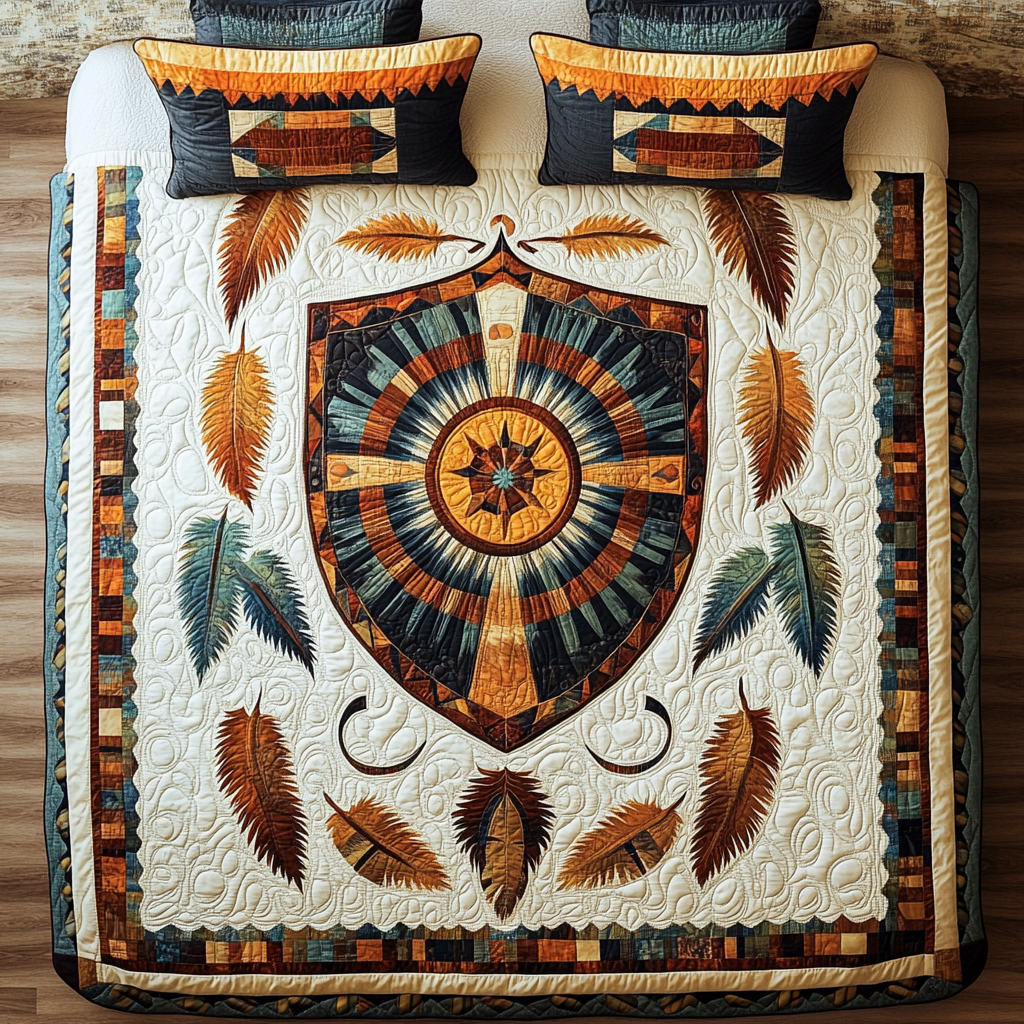 Native American Shield DAI171224170 Quilt Bedding Set