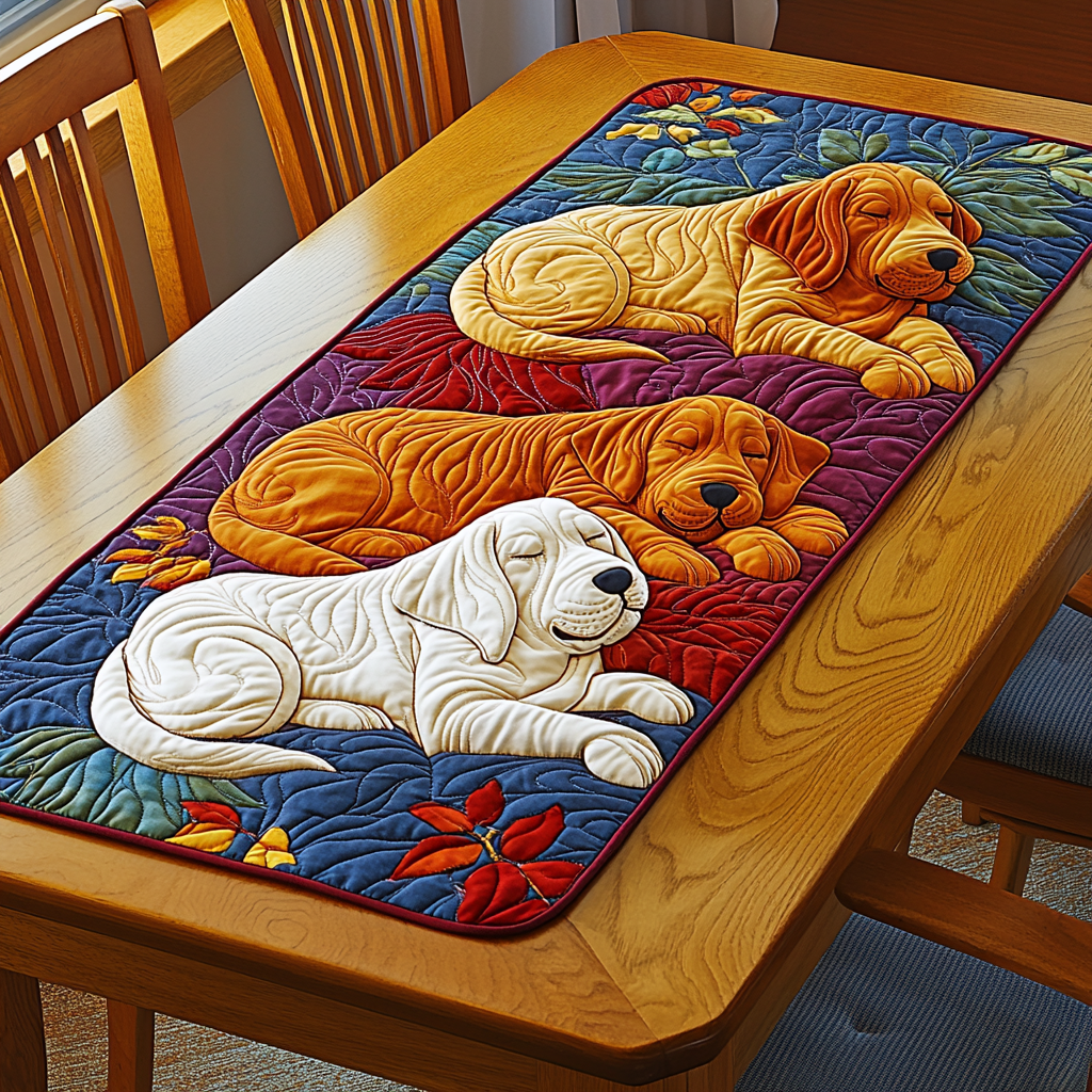 Sleeping Dog DAI090125308 Quilted Table Runner