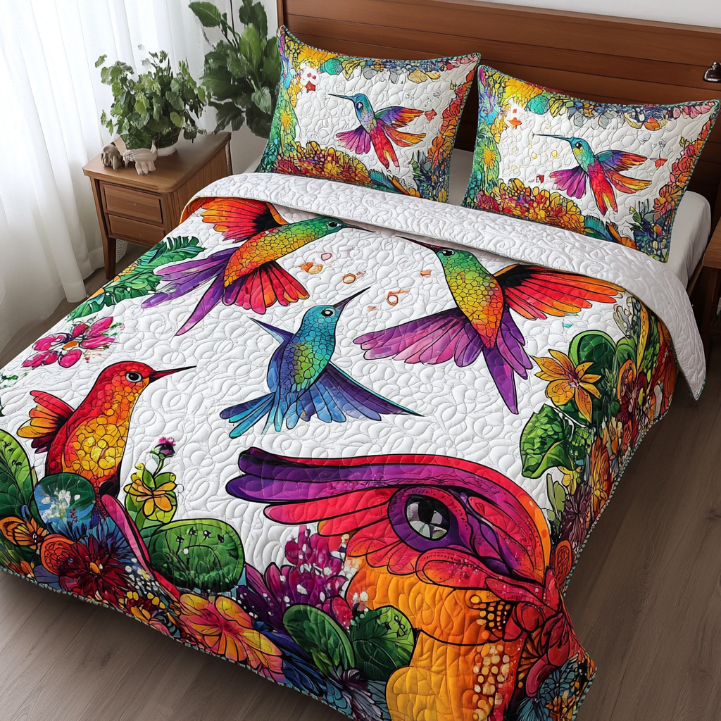 Hummingbird TAI141124199 Quilt Bedding Set