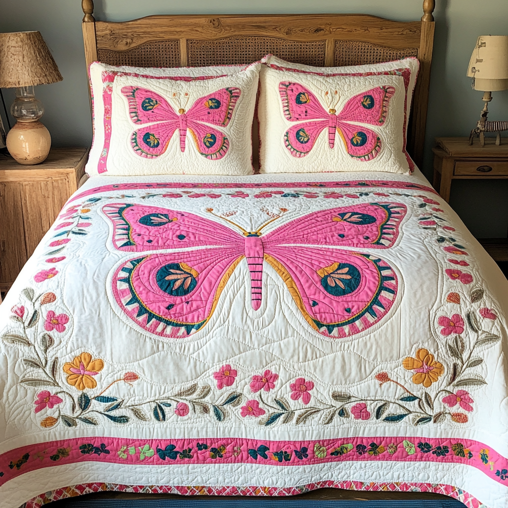 Butterfly TAI080824094 Quilt Bedding Set