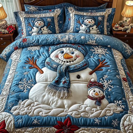 Christmas Snowman TAI101224521 Quilt Bedding Set