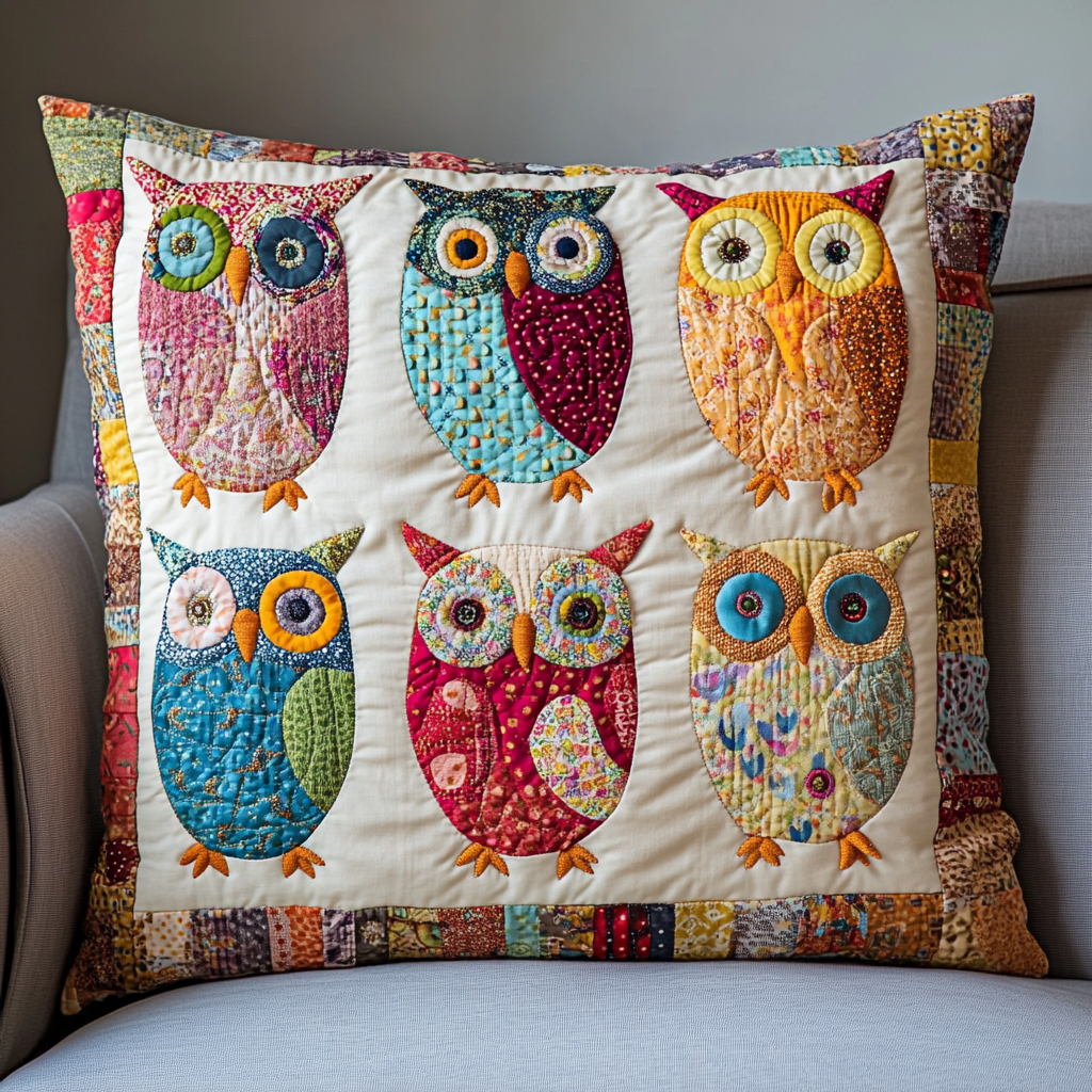 Owl DAI230924121 Quilted Pillow Case