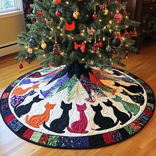 Cats TAI041024038 Quilted Tree Skirt