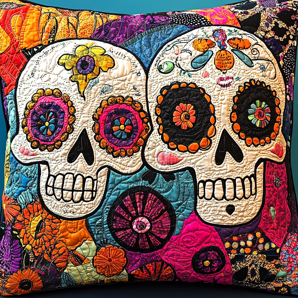 Sugar Skull TAI181024467 Quilted Pillow Case