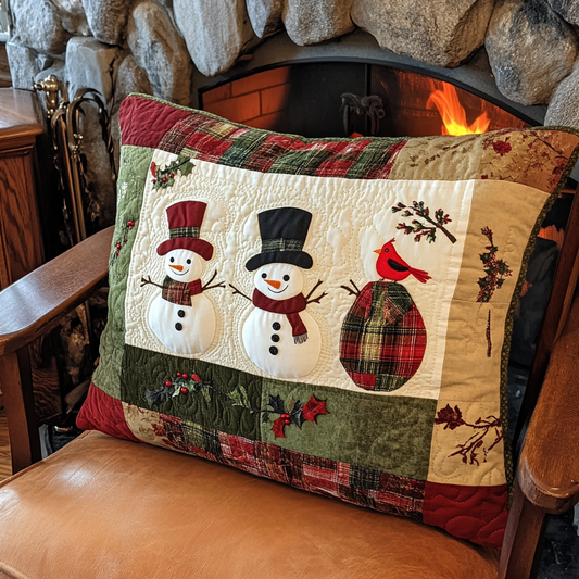 Christmas Snowman TAI181024449 Quilted Pillow Case