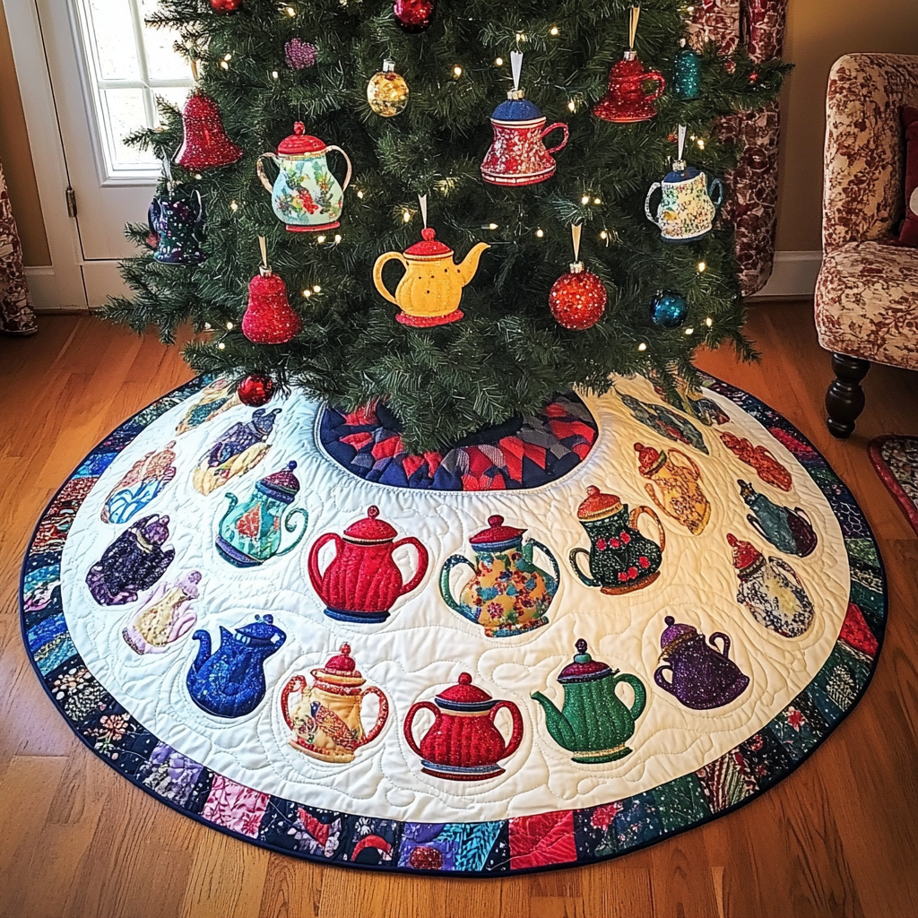 Teapot TAI041024017 Quilted Tree Skirt