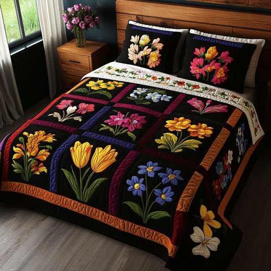 Spring Flowers DAI040225209 Quilt Bedding Set