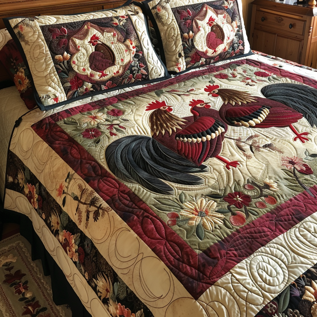 Chicken TAI040624098 Quilt Bedding Set