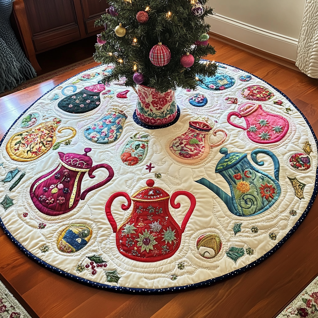 Teapot TAI041024010 Quilted Tree Skirt