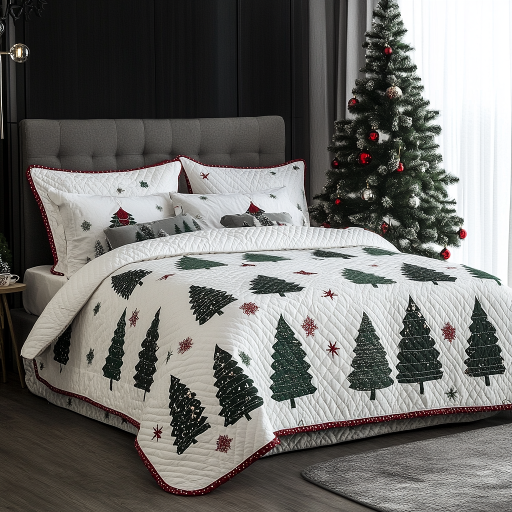 Christmas Tree TAI251124068 Quilt Bedding Set