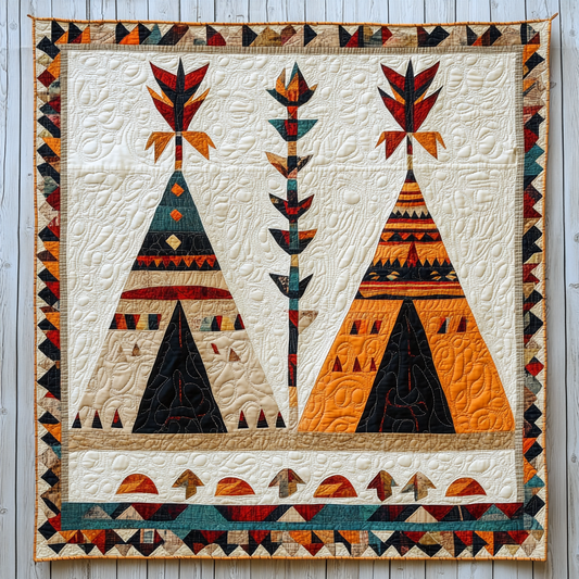 Native American Teepee DAI230924067 Quilt Blanket