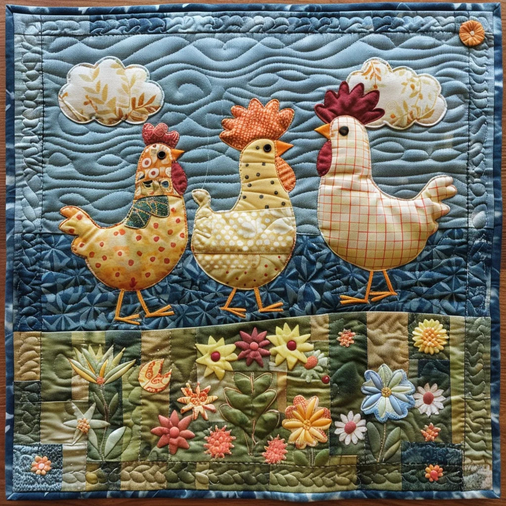 Chicken TAI060324204 Quilted Placemats