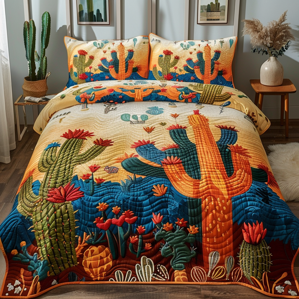 Cactus TAI170724063 Quilt Bedding Set