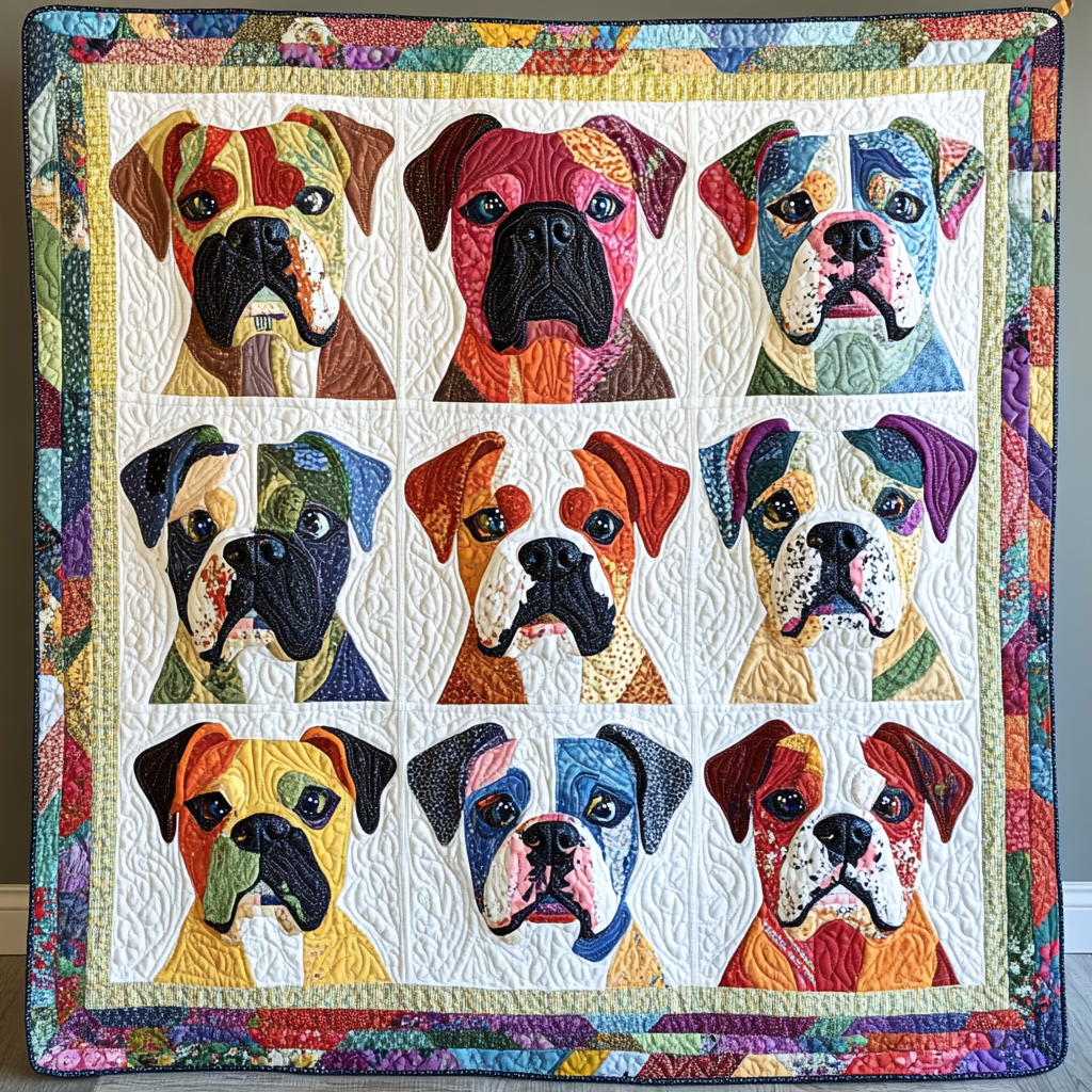 Boxer Dog TAI01102415 Quilt Blanket