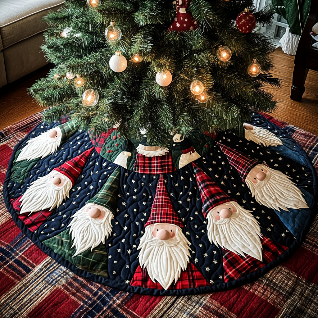 Christmas Gnome TAI021024064 Quilted Tree Skirt