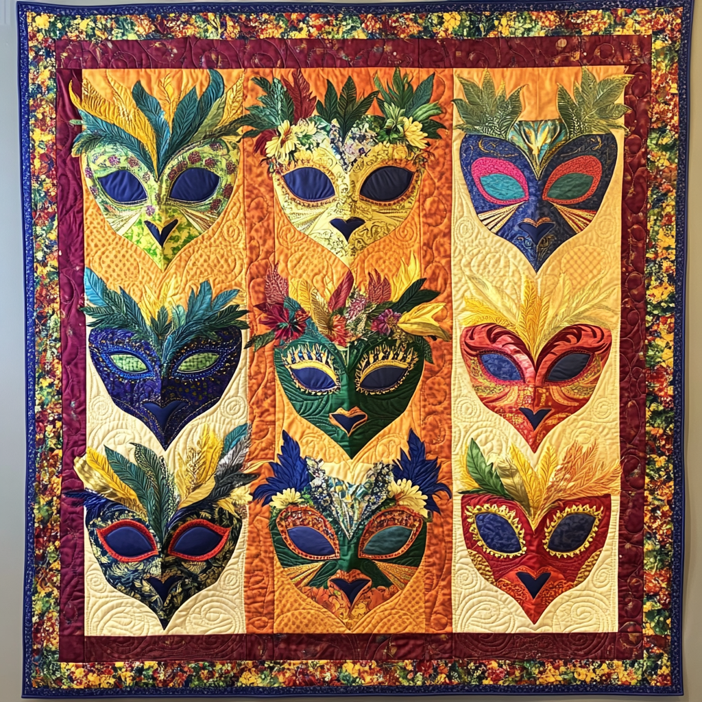 Mardi Gras DAI200125140 Quilt Blanket